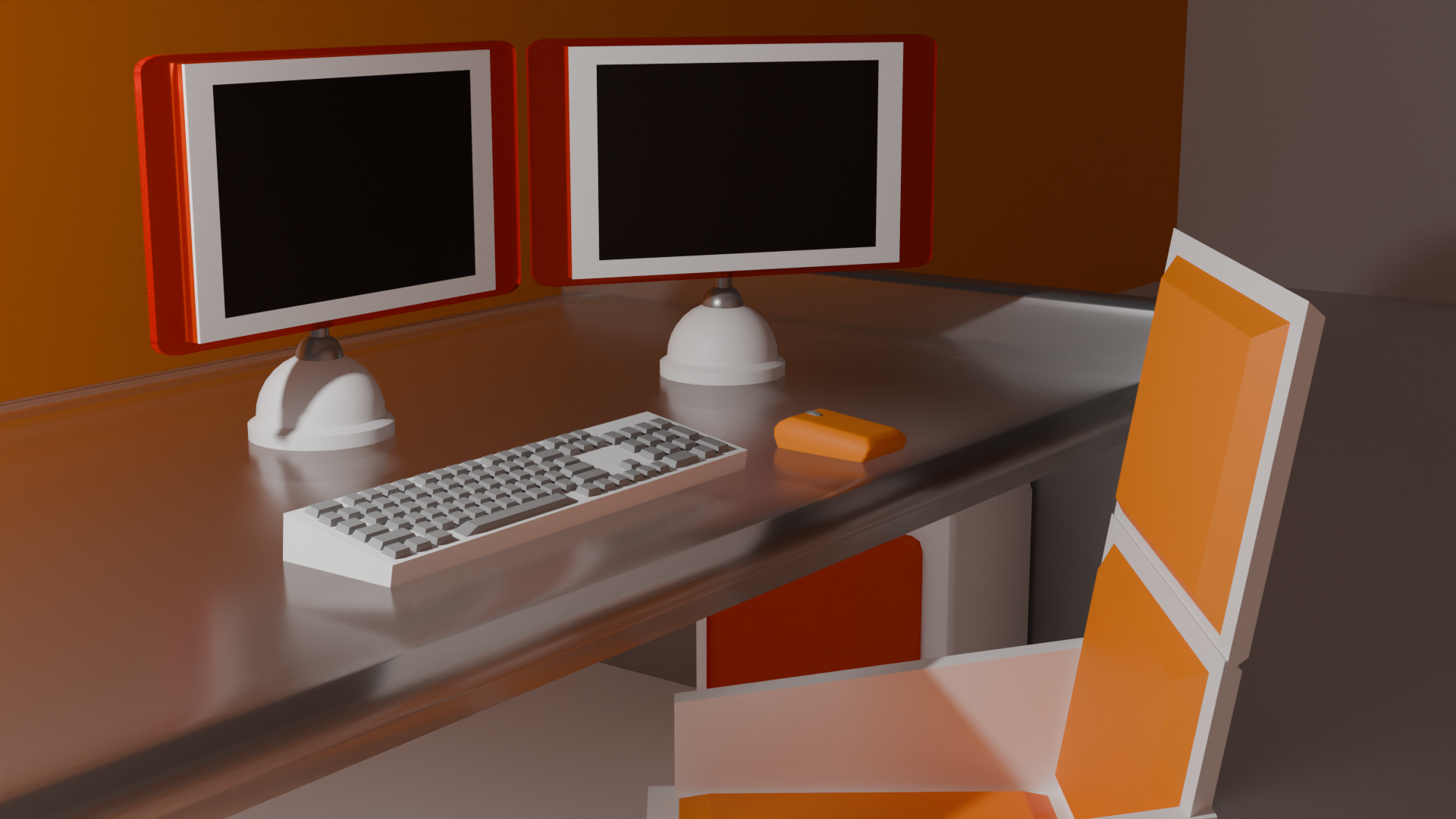 Orange office artwork 2